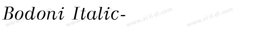 Bodoni Italic字体转换